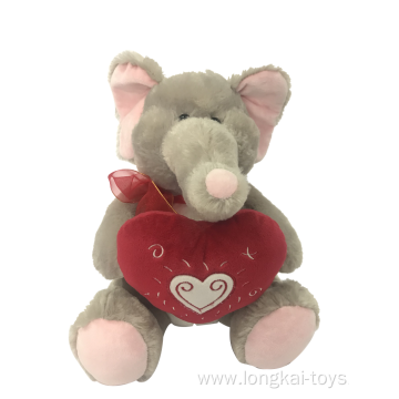 Plush Elephant For Valentine